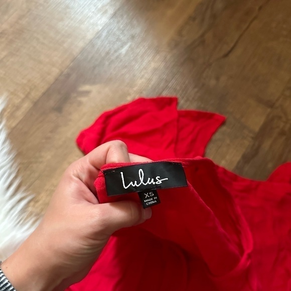 LULU’S Much Obliged Red Wrap Maxi Dress - Picture 4 of 4